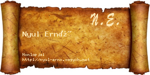 Nyul Ernő névjegykártya
