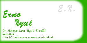 erno nyul business card